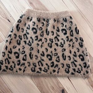 Leopard Print cozy girl skirt
